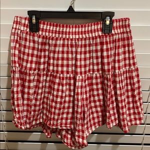 Red Checkered Shorts